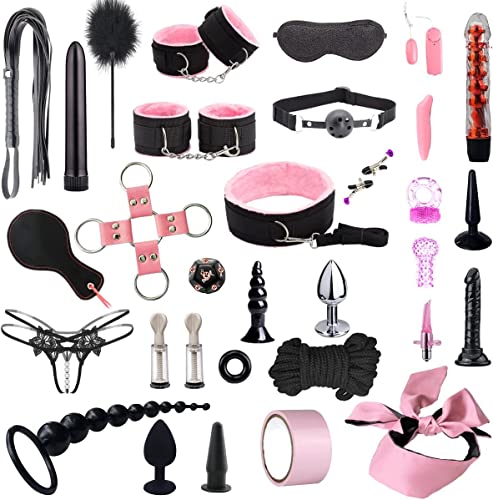 Bed Restraints Bondaged Kit Adult for Couples Sexy Adjustable Straps Handcuffs Sex Accessories Sling Play Ties Ankle and Wrist Rope Restraints for Women Kit Bed Set Funny Toy Sweater F15