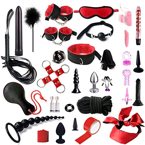 Sexy Straps for Couples Bed Restraints Bondaged Kit Sex Adults Restraint King Queen Bed with Handcuffs Toys Bondaged Restraints for Women Kit Ties Wrist and Ankle Adult Toys Set Yoga Sweater