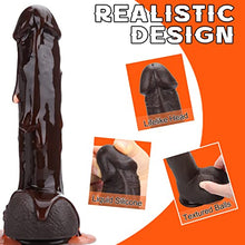 Load image into Gallery viewer, 9.8&quot; Thrusting Dildo Vibrator for Women, Realistic Vibrating Dildo with Remote Control 3 Telescopic &amp; 5 Vibrations Modes, Silicone Telescopic Dildo Sex Toys for Couple G-spot Anal Stimulation Brown
