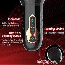 Load image into Gallery viewer, Automatic Male Masturbator Cup with 10 Vibrating &amp; 5 Rotating Modes for Penis Stimulation, Electric Pocket Pussy Vagina Textured Blowjob Male Stroker Toy, Adult Oral Male Sex Toys for Men
