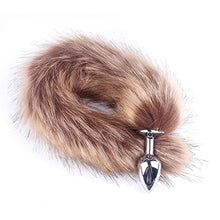 Load image into Gallery viewer, LSCZSLYH Metal Feather Anal Plug Fox Tail Anal Toys Erotic Anus Toy Butt Plug Sex Toys for Woman and Men Sexy Butt Plug Adult Accessories (Color : Brown)
