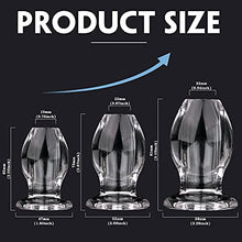 Load image into Gallery viewer, S-Hande Acrylic Glass Hollow Tunnel Butt Play Anal Plug Set, Clear Small Large Big But Trainer Anus Plug Stretcher Kits for Men and Women, Adult Sex Gay Lesbian Toys for Couple Beginner(3 Pics)
