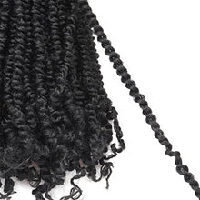 Load image into Gallery viewer, Tiana Passion Twist Hair 8 Inch - 2 Packs 1B Natural Black Short Bob Hairstyle Crochet Braids, Handmade Pre-Twisted Pre-looped Synthetic Braiding Hair Extensions (8&quot; 1B, 2P)
