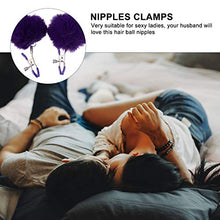 Load image into Gallery viewer, Healifty 1 Pair Purple Non Pierced Nipples Clamps Pom Pom Ball Shield Rings Nipples Rings for Lovers
