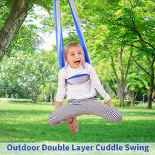 Load image into Gallery viewer, ZCXBHD Therapy Swing for Kids Sensory Swing Indoor Swing Adjustable Indoor Swing Double Layer Calming &amp; Relaxing for Kids with Autism ADHD ADD SPD (Color : Sky Blue/red, Size : 230 * 150CM)

