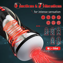 Load image into Gallery viewer, Automatic Sucking Male Masturbator Cup for Beginners, Pocket Pussy with 7 Vibrating Modes &amp; 5 Suctions Penis Stimulation, Electric Blowjob Stroker Realistic Textured Sleeve Adult Oral Sex Toy for Men
