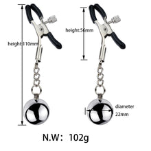 Load image into Gallery viewer, Nipple Clamps, Nipple Clip, Non Piercing Metal Stimulator Nipple Clips, Adjustable Weight Metal Nipple Clamps for Women, Female Sex Pleasure Devices Womens Toys (L)
