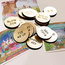 Load image into Gallery viewer, AAOCLO 20Pcs Funny Tokens Sex,Date Night Activity Tokens Funny Wooden Couples Date Night Activity Token Romantic Funny Sex Token Gift Valentines Ideas Gifts for Couples (Heart,Pack-3)
