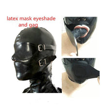 Load image into Gallery viewer, Latex Hood Rubber HeadMask,Latex Head Cover,Back Zipper,Natural latex Handmade for Unisex Cosplay Club Wear (XS)
