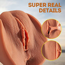 Load image into Gallery viewer, Realistic Pocket Pussy Male Masturbator Toy with 3D Tight Vagina,Brown-Skin Pussy masturbator with Real Vulva and Clitoris,Portable Male MasturbatorSex Toy for Men
