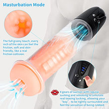 Load image into Gallery viewer, LIVE4COOL Electric Penis Pump Male Masturbator 4 Suction Intensities, USB Rechargeable Electronic Automatic Vacuum Pump with Pocket Pussy Penis Rings for Stronger Bigger Erections Male Sex Toys
