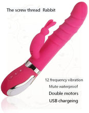 Load image into Gallery viewer, G Spot Rabbit Vibrator Electric Toy, Rose Sex Toys for Clitoris G-spot Stimulation,Waterproof Dildo Vibrator with 9 Powerful Vibrations Dual Motor Stimulator Massager Adult Sex Toy
