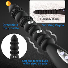 Load image into Gallery viewer, Electric Shock Anal Vibrator Prostate Stimulator 9 Beads Vibrating Anal Plug with 10 Powerful Vibrations 3 Electric Shock Pulse Modes, Anus Massager G-spot Anal Sex Toy for Men, Women
