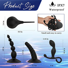 Load image into Gallery viewer, Anal Butt Plug Training Kit with Enema Bulb,Comfortable Long-Term Wear,Silicone Anal Plug Training Set Prostate Massager Sex Toys for Beginners Advanced Users
