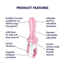 Load image into Gallery viewer, Satisfyer Air Pump Booty 5+ Anal Vibrator with Inflatable Shaft and App Control - Vibrating Anal Plug, Butt Plug, Dildo, Prostate Stimulator - Compatible with Satisfyer App, Waterproof, Rechargeable
