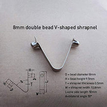 Load image into Gallery viewer, LF&amp;LQEW 3pcs Metal Buckle 5/6/8/9/10mm Double Bead V-Shaped Shrapnel Positioning Marbles Elastic Steel Sheet Positioning Bead Spring (Size : 8mm)
