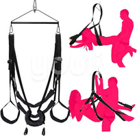 Sex Swing Bondage Restraints, Sex Chair Sex Toys Sweater for Indoor Fetish Sex Position with 360 Degree Spinning, Pillows seat, Adjustable Straps Sex Sling for Adults Couples Sex Furniture