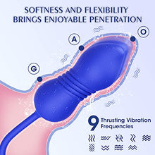 Load image into Gallery viewer, Rose Sex Toys with Thrusting Dildo - 3 in 1 Adult Toys Clitoral G Spot Vibrator Rose Sex Stimulator for Women with 9 Tongue Licking &amp; 9 Thrusting, Nipple Anal Adult Sex Toys &amp; Games for Female Couples
