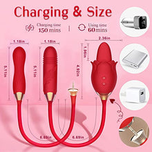 Load image into Gallery viewer, Female Sex Toy, Sex Stimulator for Women, 3 in 1 Female Clit Vibrator with Tongue &amp; Replaceable Thrusting Dildo &amp; Bullet Vibrator Wand, Sex Toy, Adult Sex Toys Games
