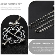 Load image into Gallery viewer, 1pair Adult with Breast Surgical Lovers Ring Jewelry Chains Adults Flirting Nipples Flower Sm Piercing Rings Circle Women Non and Fake Nipple Bell Clamps Clamp On Body
