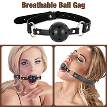 Load image into Gallery viewer, BDSM Anal Hook with Ball Gag, 2 in 1 Leather Sex Bondage Set Anal Trainer with Collar, Handcuffs &amp; Adjustable Strap, Restraints Kit Role Play Butt Plug Fetish Slave SM Adult Sex Toys Unisex
