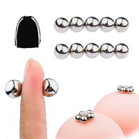 2-10 Pcs Magnetic Nipple Clamps Sexual Pleasure, Strong Magnetic Beads Nipple Clip, Non Piercing Nipple Jewelry Breast Clip Bead Sex Toys (10 Pcs)