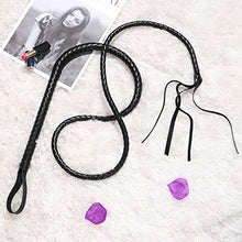 Load image into Gallery viewer, KESYOO Leather Bull Whip Flogger Flirting Spanking Bondage Game Toy Cosplay Costume for Adult Couple Lover Accessories Black
