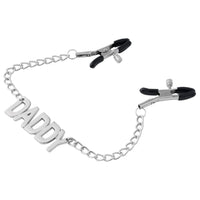 Nipple Clamps with Chain - Adjustable Non Piercing Nipple Clamps with Letter Chain, Female Sex Pleasure Devices, Suitable for Ladies Own Use and Flirting with Couples (A)