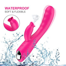 Load image into Gallery viewer, Licking and Sucking Toy Clitoralis Stimulator for Women Quiet Pleasure Thrusting Dual Motor Cordless Vibrator Rabbit Rose Sucker Waterproof Soft stimulating Heating Dildo G spot
