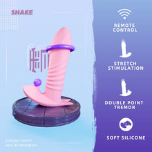 Load image into Gallery viewer, Remote Control Thrusting Dildo Vibrator Sex Toy- Domlust Wearable 3 Thrusting 10 Vibrating Adult Stroker Sex Toys with 2cm Extension Distance, Powerful Super Soft Vagina Clitoris Anus Butt Fun
