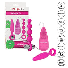 Load image into Gallery viewer, CalExotics Booty Call Vibro Kit - Vibrating Bullet Anal Pleasure Beads - Vibe Egg Anal Probe Adult Sex Toy - Pink
