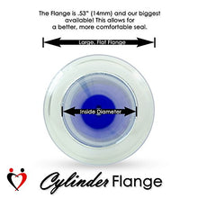 Load image into Gallery viewer, LeLuv Ultima Blue Premium Penis Pump Ergonomic Silicone Grip, Uncollapsable Hose 9&quot; Length x 1.75&quot; Diameter Wide Flange Cylinder
