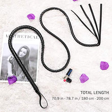 Load image into Gallery viewer, KESYOO Leather Bull Whip Flogger Flirting Spanking Bondage Game Toy Cosplay Costume for Adult Couple Lover Accessories Black
