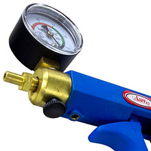 Load image into Gallery viewer, LeLuv Maxi Blue Vibrating Penis Pump Vacuum Gauge 9 inch Length - 2.25 inch Diameter Wide Flange Cylinder
