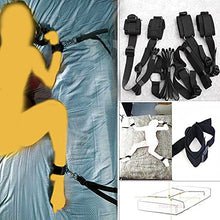 Load image into Gallery viewer, THAT NIGHT Adult Bed Bundles, Sexy Bed Hand and Foot Restraint Restraint Bandage, Nylon Adult Toy Couples BDSM Bondage Set Black
