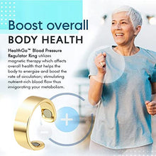 Load image into Gallery viewer, Healthgo Blood Pressure Regulator Ring,Healthgo Blood Sugar Control Ring,Adjustable Blood Pressure Regulator Ring for Women Men (Rose Gold + Black)
