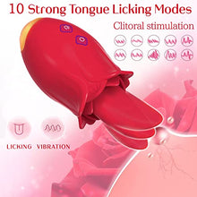 Load image into Gallery viewer, Female Sex Toy, Sex Stimulator for Women, 3 in 1 Female Clit Vibrator with Tongue &amp; Replaceable Thrusting Dildo &amp; Bullet Vibrator Wand, Sex Toy, Adult Sex Toys Games
