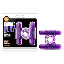 Load image into Gallery viewer, Blush Double Vibrating Couples Cock Ring (Purple)
