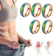 Load image into Gallery viewer, iUNser 5 Pcs Lymphvity Thermotherapeutic Ring, Lymphatic Drainage Therapeutic Magnetic Rings, Elegant Titanium Magnetic Therapy Ring, Thermochromic Ring for Weight for Women Men (8#, Rose Gold)
