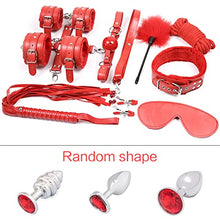 Load image into Gallery viewer, AKStore 12PCS Bed Sex Bondage System Set Bed Restraints Kit Leather Ankle Cuffs Set for Male Female Couple (Red)
