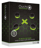 Hand and Ankle Cuffs with Hogtie - Glow in The Dark