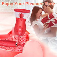 Load image into Gallery viewer, Rose Sex Toy for Womens Sex - 3in1 Vibrator with Sucking Cups Stimulator for Women, 3 Tongue Licking &amp; 10 Thrusting Vibrator Dildo Adult Sex Toys for Couples G Spot Vibrators Clitoral Nipple Pleasure
