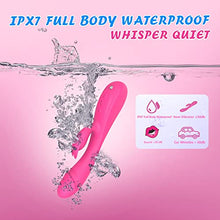 Load image into Gallery viewer, Rabbit Vibrator Sex Toy 3in1 Dildo for Women,7 * 7 Vibrators Modes CKSOHOT 8.46&#39;&#39; Liquid Silicone Sex Toy Dildos,IPX7 Fully Waterproof - Rose
