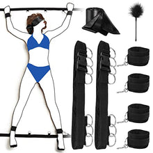 Load image into Gallery viewer, Efgove Bondage Restraint Kit 8 Pcs Adjustable Bed Restraints Leather Bondage Sets Adult Sex Toys with Fetish Handcuffs &amp; Ankle Cuff Blindfold &amp; Tickler for Women and Couples
