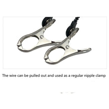 Load image into Gallery viewer, Electric Nipple Clamps, Nipple Clamps for Sex, Adjustable Current Level Electric Nipple Clamps, Adjustable Weight Metal Nipple Clamps for Men Women, Non-Piercing Metal Stimulator Nipple Clips (A)
