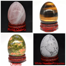 Load image into Gallery viewer, 30x40mm Easter Egg Shaped Stone Natural Crystal Kegel Massage Accessory Gemstone Craft Figures Home Decor,Dalmation Jasper,1 PCS
