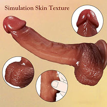 Load image into Gallery viewer, Realistic Thrusting Dildos Vibrator with Heating 8inch Silicone Adult Sex Toys G-Spot Vibrating Penis Strong Suction Cup Telescopic Big Size for Women &amp; Men Flesh
