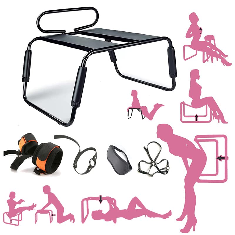 HANGING Multifunction Sex Chair, Weightless Detachable Elastic Stool - Sexual Position Assistance Adjustable Bondage Heavy Duty Bounce Chair Stool, with Armrests, 5 Piece Set