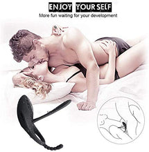 Load image into Gallery viewer, Vibrating Ring Dual Cock Rings Couple Vibrator Male Erection Enhancement Trainer Rechargeable 10 Vibration Modes Clitoral Vibrator G-spot Stimulator for Longer, Stronger, Enhanced Pleasure
