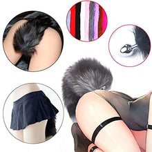 Load image into Gallery viewer, LSCZSLYH Fox Tail Anal Plug Butt Plug Metal Adult Anal Sex for Woman Couples Men Adults Games Sex (Color : Red Rabbit Tail)
